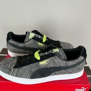 NEW PUMA - Classic “Suede” -mix black & white pattern leather -blk suede - 11